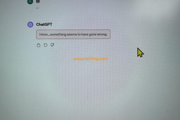 ChatGPT 报错 GPT-4.0模型：“Hmm…something seems to have gone wrong.”